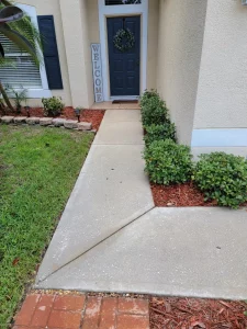After Pressure Washing, the entryway is new again.
